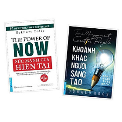 Sách - Combo Sức mạnh của hiện tại + Khoảnh khắc người sáng tạo  - First News