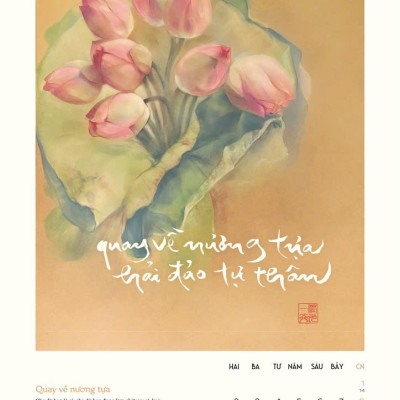 (Combo Lịch tường + Lịch bàn) “LÒNG ĐẤT NỞ HOA TRỜI” – Thiền Sư Thích Nhất Hạnh – Thái Hà Books