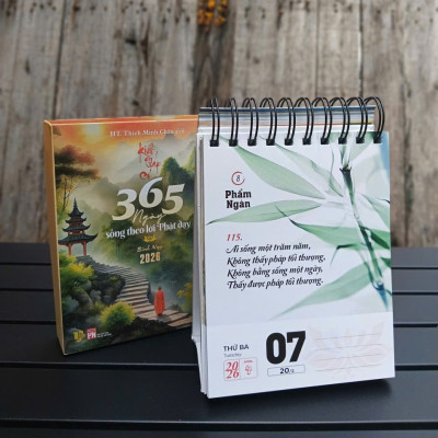  Sách Lịch bàn 2026 - Kinh Pháp Cú (365 ngày)