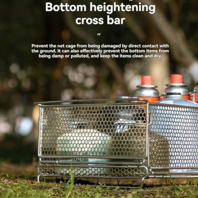 Giỏ lưới đa năng xếp gọn kết hợp với bàn IGT Campingmoon CK-24BF CK24BF