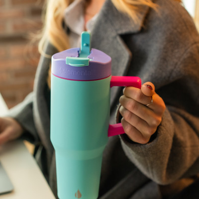 [Elemental chính hãng-Thương hiệu Mỹ] Ly giữ nhiệt Elemental Commuter 946ml tay cầm, nắp kép gấp gọn, an toàn sức khỏe