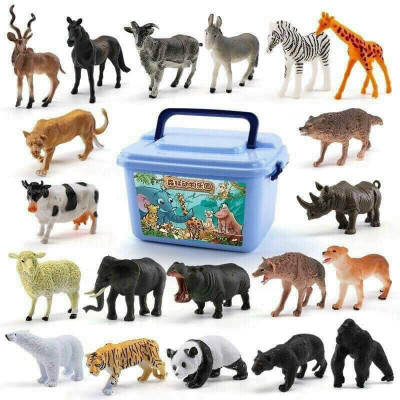 Bộ mô hình động vật 58 chi tiết thú rừng hoang dã nhựa an toàn giúp bé nhận biết thế giới xung quanh