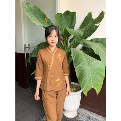 Đồ Lam Đi Chùa # Tim Viền