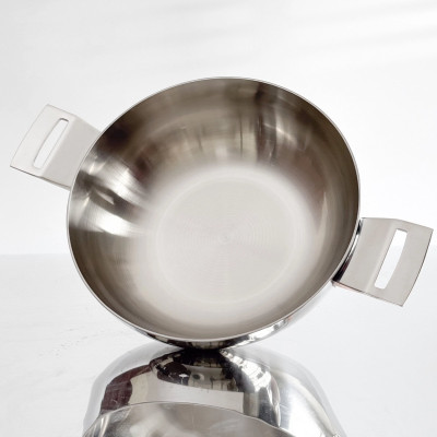 Chảo lẩu inox 316 đúc liền khối Hàn Quốc CIC6620 size 26cm kèm vung kính