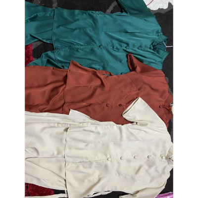 Đồ Lam Đi Chùa Combo Lụa Nơ Cao Cấp Nút Bọc