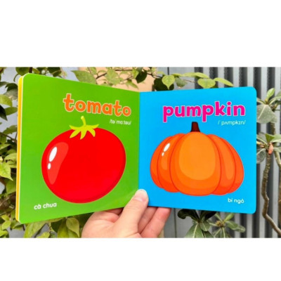 Bộ Sách - Baby First Picture Book - Song Ngữ Anh Việt - Bìa Cứng 8 Chủ Đề Quét QR File Nghe