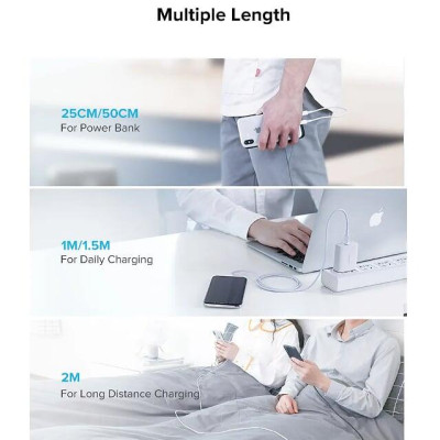 Ugreen UG10493US171TK 1M Màu Trắng Cáp USB Type C ra Lightning - HÀNG CHÍNH HÃNG