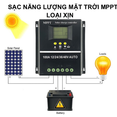 Bộ Điều Khiển Sạjc MPPT 80A Năng Lượng Mặt Trời – Mẫu Mới Thông Minh, Sạc Ổn Định, Tiết Kiệm Điện , đèn trang trí