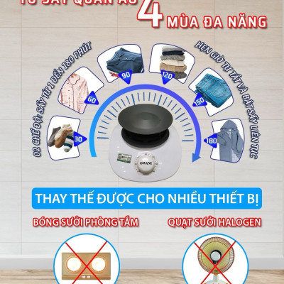 Máy Sấy - Tủ Sấy Quần Áo Khung Inox Owani TS-OW001 - Màu Ngẫu Nhiên - Hàng Chính Hãng