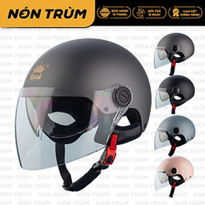 Mũ bảo hiểm xe máy 1/2 Royal M163K phiên bản nâng cấp 2 kính