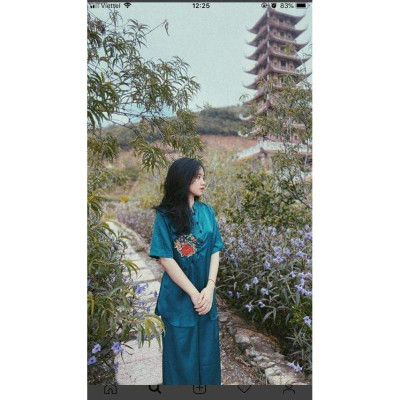 ĐỒ LAM ĐI CHÙA PHÁP PHỤC PHẬT GIÁO Nữ mẫu mới