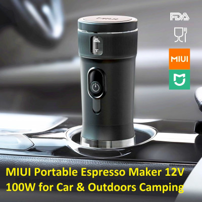Máy Pha Cà Phê Bột Cafe Viên Nén MIUI Espresso DC12V + USB 100W Chức Năng Đun Nước Nóng Ngon Như Pha Máy Dùng Cho Xe Hơi Camping Picnic