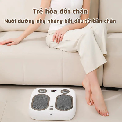[Tặng củ sạc + cáp sạc] Máy Massage Bàn Chân Không Dây GDV YM-SU7 Bấm Huyệt, Rung Gót, Chườm Ấm - Màu Ngẫu Nhiên - Hàng Chính Hãng