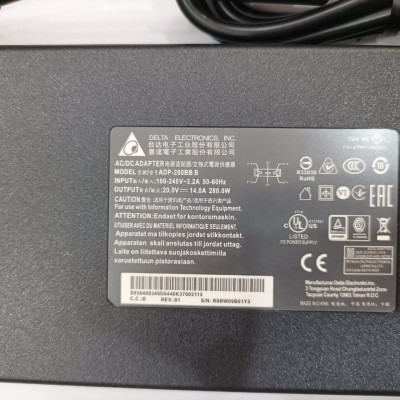 Sạc cho Laptop Gaming MSI GE73 Raider 8RF RGB Edition 280W MSI GE73 Raider RGB 8RF-008DE 8RF-607CH hàng nhập khẩu kèm dây nguồn