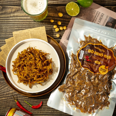 Bò Khô Sợi XUÂN HƯƠNG vị cay đặc biệt thơm ngon 500g