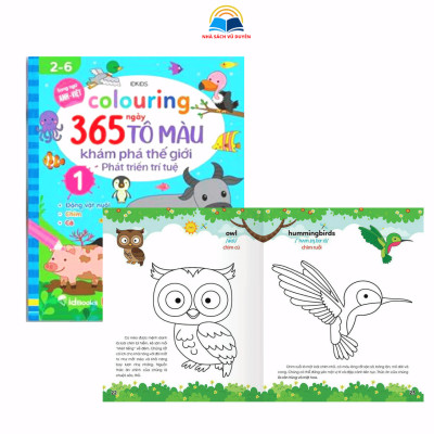 Sách - Colouring 365 Ngày Tô Màu Khám Phá Thế Giới Phát Triển Trí Tuệ - Dành Cho Bé 2-6 Tuổi