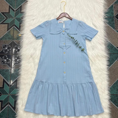 Đầm bầu đũi gân cổ sen thuỷ thủ phom suông đuôi cá bầu diện thoải mái