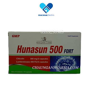 Bổ não Hunasun 500 Fort Mediphar USA Hộp 30 viên