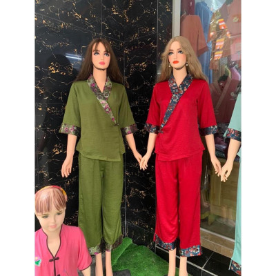 ĐỒ LAM ĐI CHÙA  MẪU TƠ PHỐI GẤM