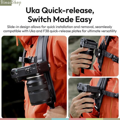 Ulanzi UKA07 - Bộ Kẹp Balo Máy Ảnh GoPro Tháo Nhanh, Bền Nhẹ 94g, Chịu Tải 10kg, Tương Thích Uka & F38 - Hàng Chính Hãng
