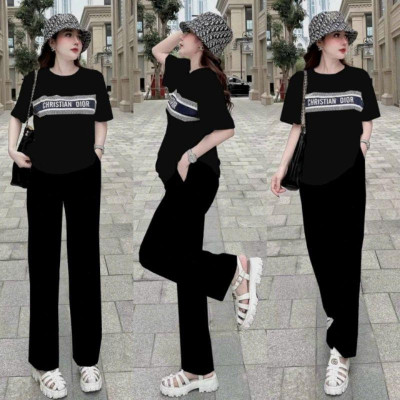 Sét đồ bộ nữ quần ống suông phối áo form rộng thun cotton cao cấp mẫu mới bao đẹp có bigsize bộ mặc nhà sét bộ đi chơi