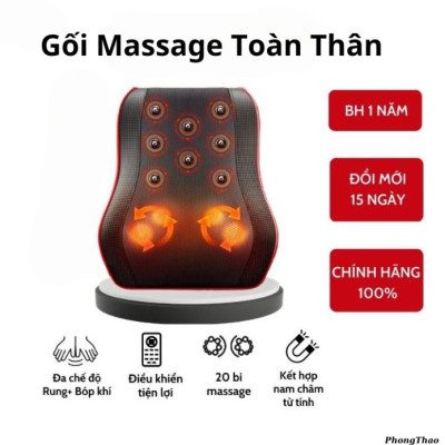 Gối massage vai gáy toàn thân đa năng cao cấp, Máy massage vai gáy