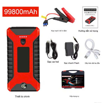 Bộ Kích Đề Ô Tô Loại Xịn – Có Đèn Pijn Siêu Sáng, Sạc Dự Phòng Dung Lượng Lớn, Tiện Mọi Lúc, đèn trang trí, đồng hồ