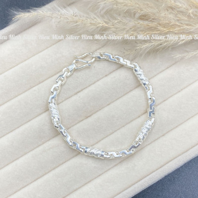 Lắc Tay Nam Bạc Ta Hình Rồng BẠC HIỂU MINH LTN049