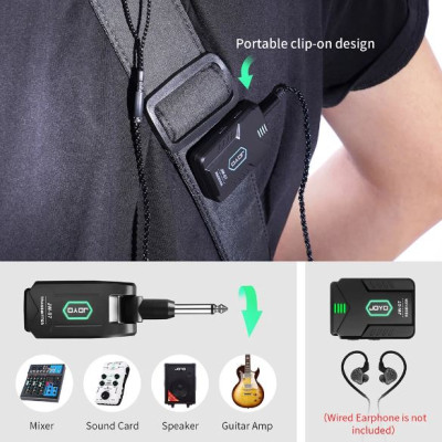 JOYO JW-06 JW-07 Digital Wireless Transmitter& Receiver- Bộ Thu Phát Tín Hiệu Không Dấy Cho Thu Âm Biểu Diễn Nhạc Cụ- Hàng Chính Hãng