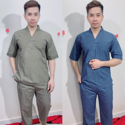 Đồ Lam Đi Chùa Nam Chữ Vạn Cao Cấp