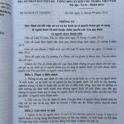 Sách Luật Tư Pháp Người Chưa Thành Niên 2025 – Hệ Thống Các Văn Bản Về Thủ Tục Tố Tụng Hình Sự Đối Với Người Chưa Thành Niên (V2640T)