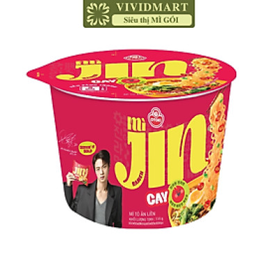 OTTOGI - Mì tô Jin hương vị Cay, Mì Cay Jin tô, Mì tô Jin Cay, Mì tô Hàn Quốc, Mì tô Ottogi ăn liền (110g/tô)