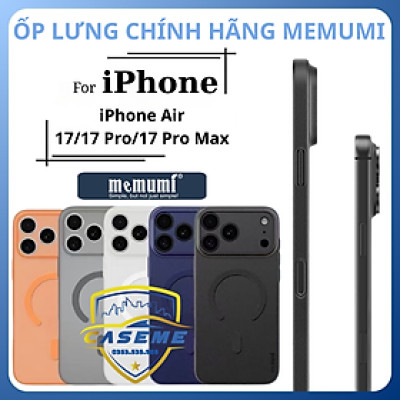 Ốp lưng cho iPhone Air, iPhone 17, iPhone 17 Pro, iPhone 17 Pro Max Memumi Slim Case Magnetic siêu mỏng - Hàng Chính Hãng