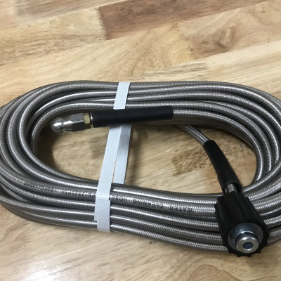 Thông tắc cống - Dây thông tắc vệ sinh bằng máy rửa xe mini gia đình- 30m