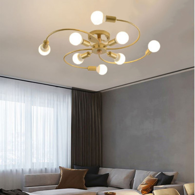 Đèn trần BOLE loại 8 bóng độc đáo trang trí nội thất hiện đại - kèm bóng LED chuyên dụng - (93).