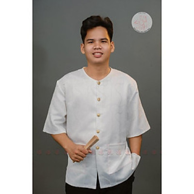 [Đặt May] Áo lẻ bà ba nam gấm chun vân xích cao cấp, may riêng theo yêu cầu