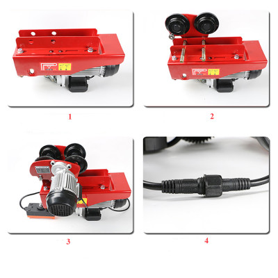 Bộ Tời Điện Kèm Rùa ABG PA400 (200/400kg) 30 Mét - Giúp Máy Tời Treo Nâng Hạ Vật Nặng Dễ Dàng Trong Nhà Xưởng Công Nghiệp Và Đời Sống, Nâng Kéo Linh Hoạt, Hiệu Quả Cao - Hàng Chính Hãng