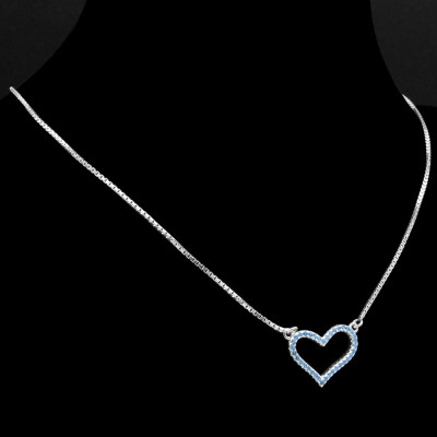 Dây Và Mặt Dây Chuyền Bạc Hiểu Minh DMD137 trái tim