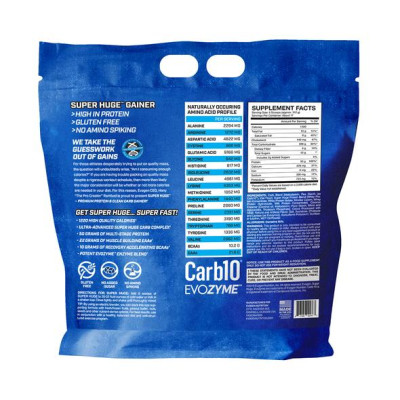 [Chính hãng] Evogen Super Huge (5.4KG), Sữa Tăng Cân & Cơ Nạc Cao Cấp, 50g Protein, 22g EAA, 10g BCAA, Potent Evozyme