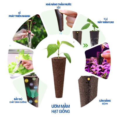 Viên ươm mầm hạt giống trồng thủy canh Monrovia, tỉ lệ nảy mầm cao, giàu chất dinh dưỡng
