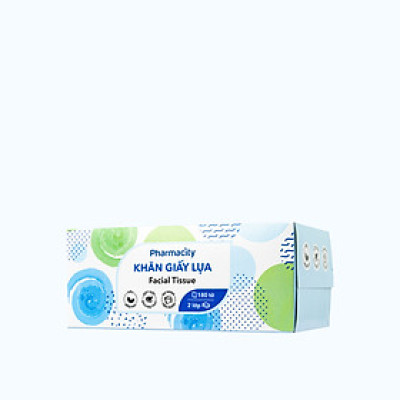 Khăn giấy lụa Pharmacity (Hộp 180 tờ)