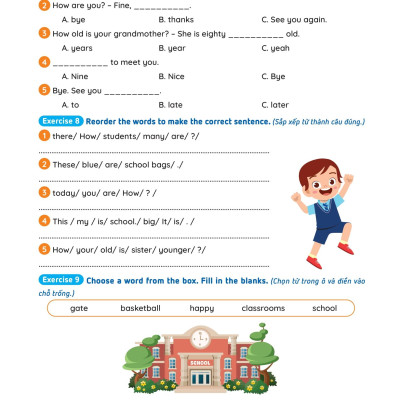 Sách - Phiếu Ôn Hè Tiếng Anh Lớp 3