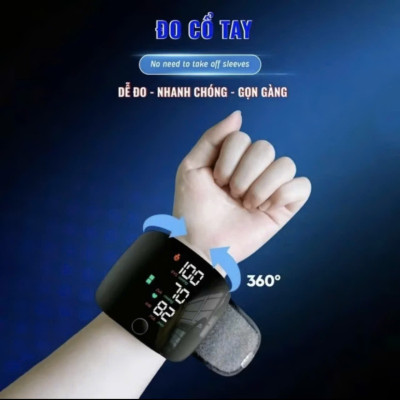 Máy Đo HuyếttÁp CổTay Thông Minh, Màn Hình LED, GiọngNói Tiếng Việt, Bản Sạc Pin Tiện Lợi đèn pha led ốp trần