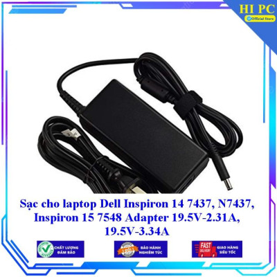 Sạc cho laptop Dell Inspiron 14 7437 N7437 Inspiron 15 7548 Adapter 19.5V-2.31A 19.5V-3.34A - Kèm Dây nguồn - Hàng Nhập Khẩu