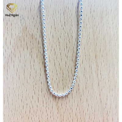 Dây chuyền bạc Ý 925 Bạc Huệ Ngân- Dây Bi Trẻ em GZ1.5 38cm