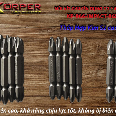 MŨI VÍT 2 ĐẦU BAKE PH2 KORPER KP-966-IMPACT-06522