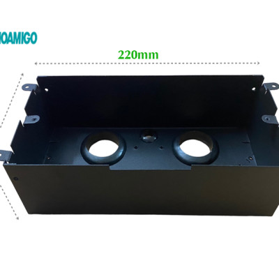 Ổ điện âm bàn họp Sinoamigo STS-212GST-1. Chất liệu hợp kim màu bạc. Tích hợp 3 ổ điện, 1 USB sạc 5V-2.1A - Hàng chính hãng