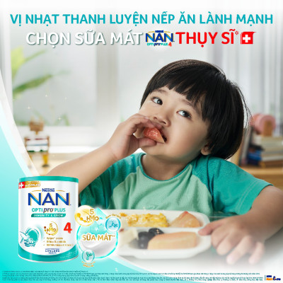 Sữa bột NAN OPTIPRO PLUS 4 Nestle Bé 2 - 6 tuổi 1500g/lon Giúp tiêu hóa tốt