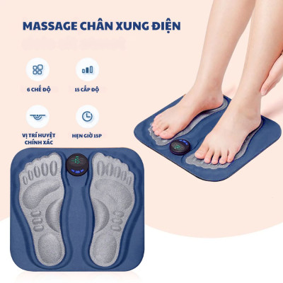 Thảm Massage Chân Xung Điện Kachi MK424 Pin Sạc - Giảm Đau Mỏi, Cải Thiện Tuần Hoàn Máu - hàng chính hãng