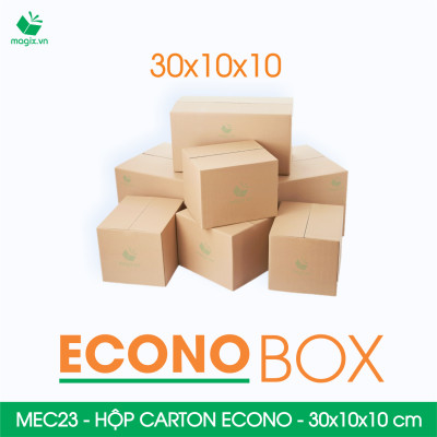 MEC23 - 30x10x10 cm - Combo 100 thùng hộp carton trơn siêu tiết kiệm ECONO